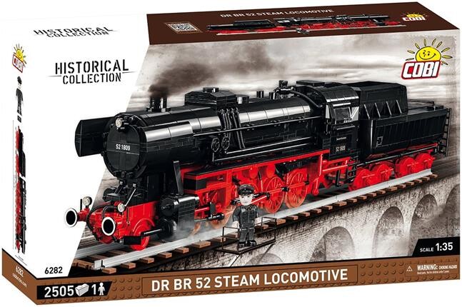 COBI 6282 Parní lokomotiva DR BR 52 s tendrem