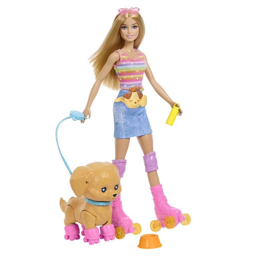 Mattel Barbie Panenka s pejskem na bruslích blondýnka