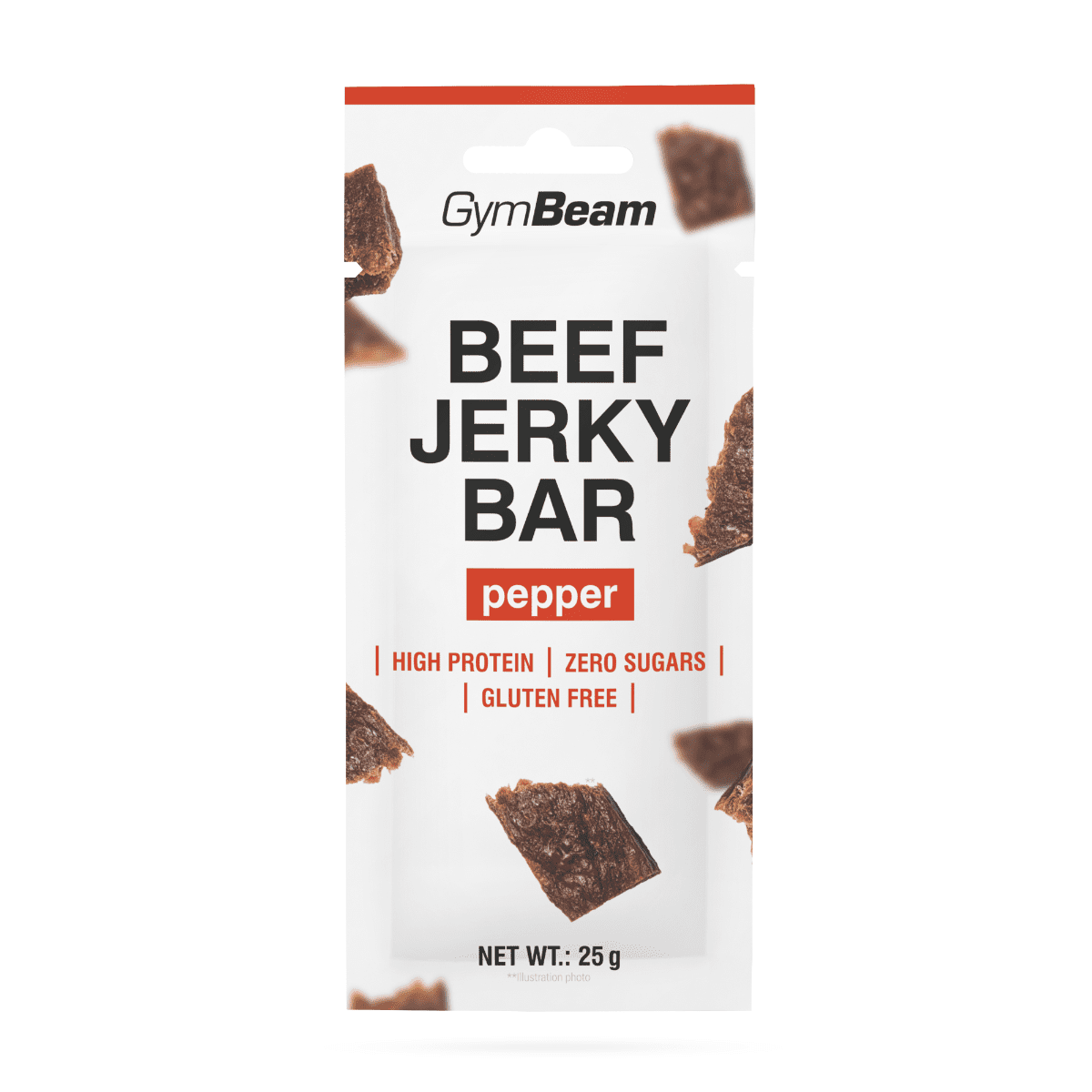GYMBEAM Beef Jerky Bar kořeněné 25 g