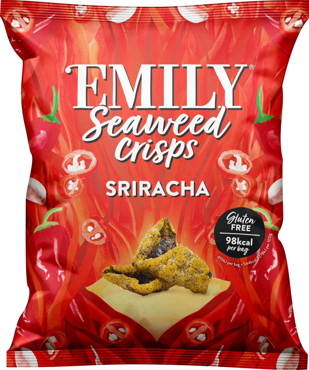 EMILY Křupavé mořské řasy Sriracha 18 g