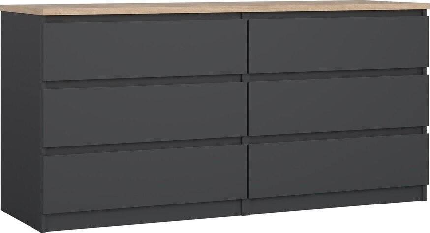 Tmavě šedá komoda 154x76x50 cm Naia – Tvilum