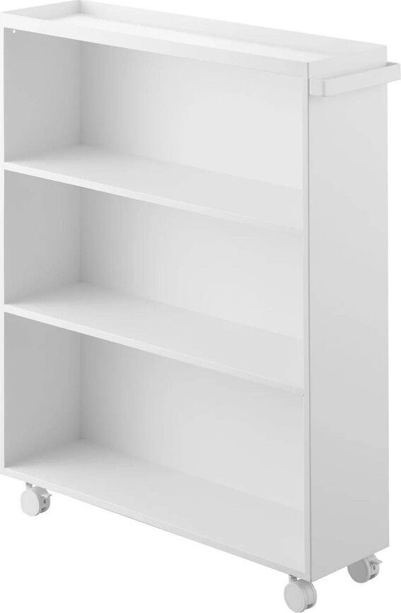 Bílý kovový pojízdný regál 59x70x16 cm Tower – YAMAZAKI