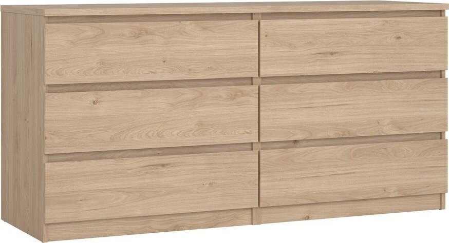 Komoda v dekoru dubu v přírodní barvě 154x76x50 cm Naia – Tvilum