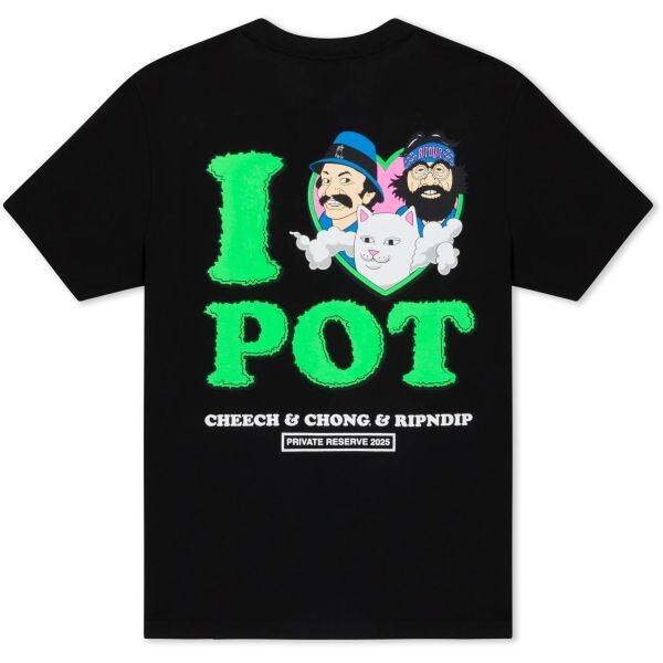 Triko Ripndip I Love Pot - Černá - L