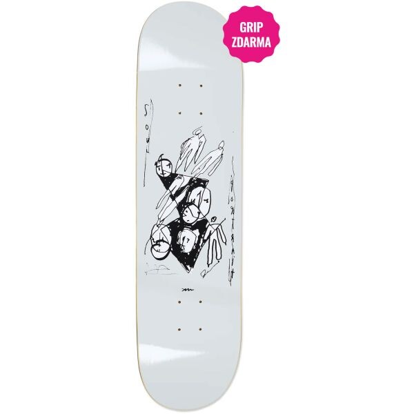 Sk8 Deska Polar Team Alv - Soul Portrait - Bílá - 8.25