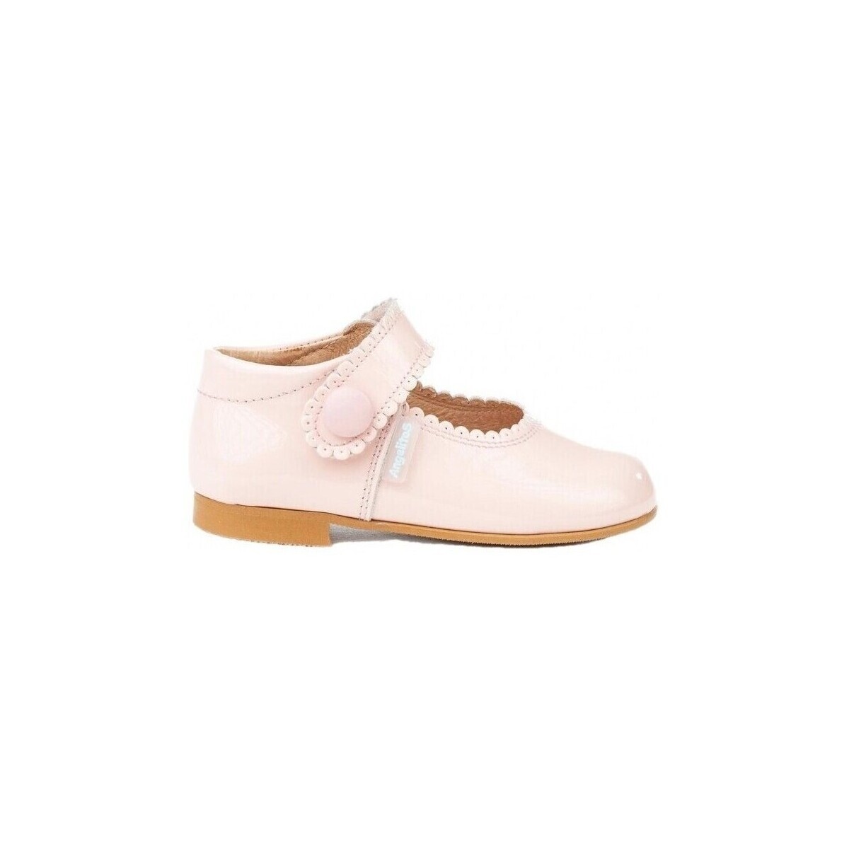 Angelitos  1502 MERCEDITAS CHAROL CON VELCRO Rosa  Růžová