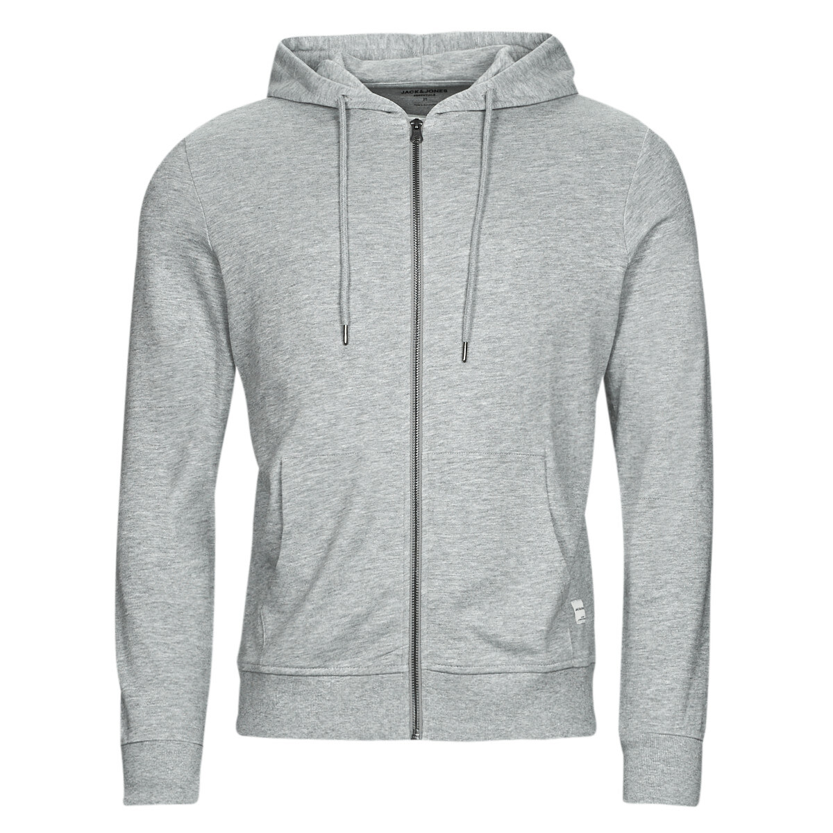 Jack & Jones  JJEBASIC SWEAT ZIP HOOD  Šedá