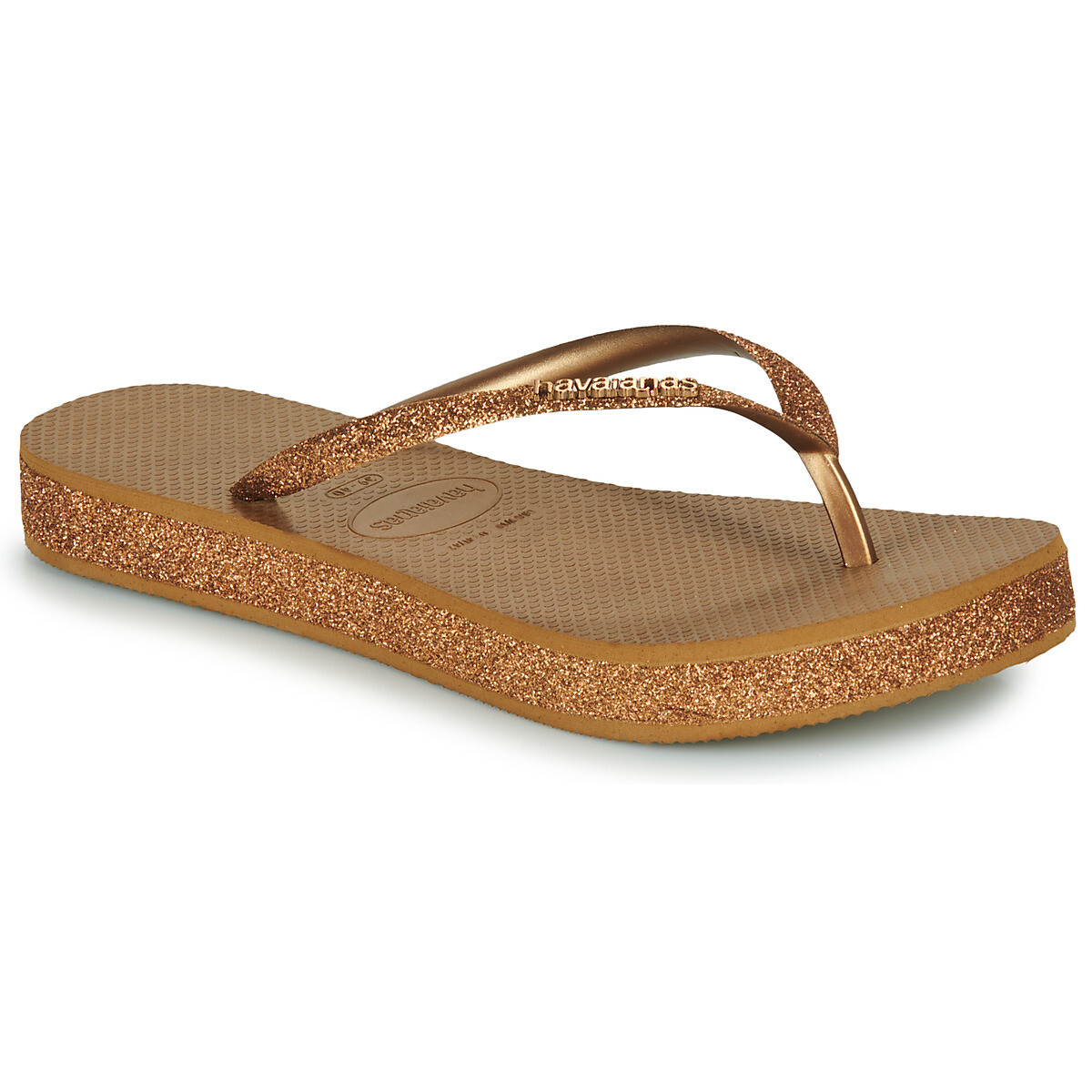 Havaianas  SLIM FLATFORM SPARKLE  Zlatá