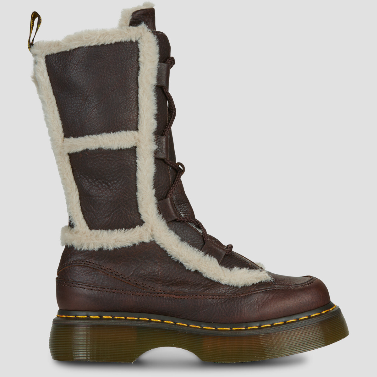 Dr. Martens  Buzz Lace WL High Leg Boot Dark Brown  Hnědá