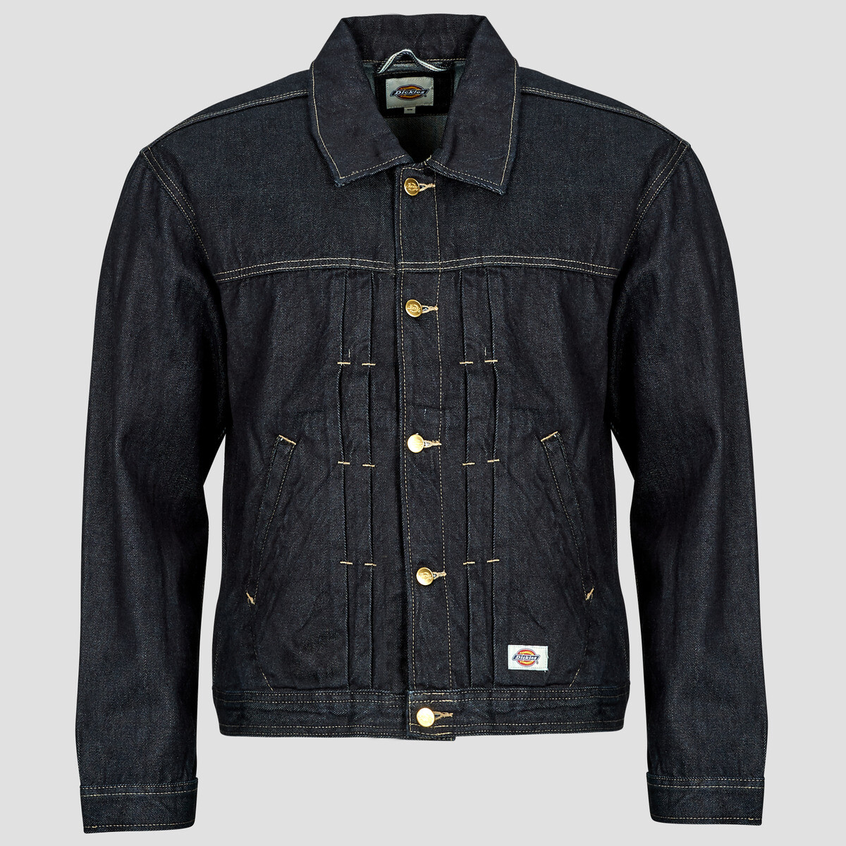 Dickies  SELVEDGE PLEATED DENIM JACKET RAW  Černá