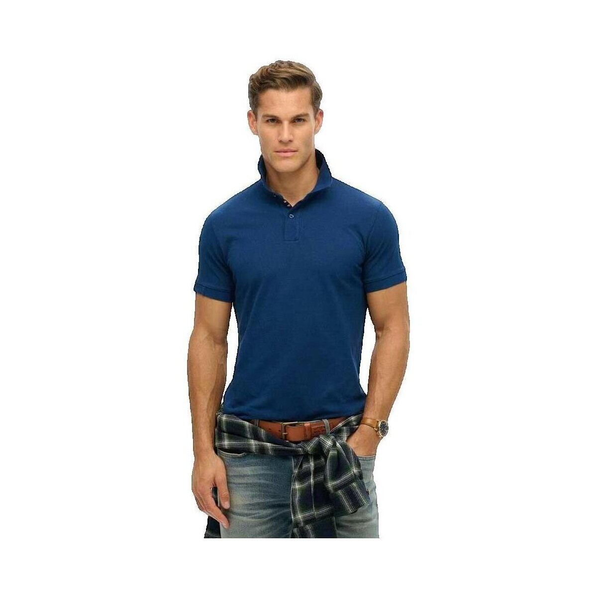 Superdry  Polo  City Pique manches courtes bleu  Modrá