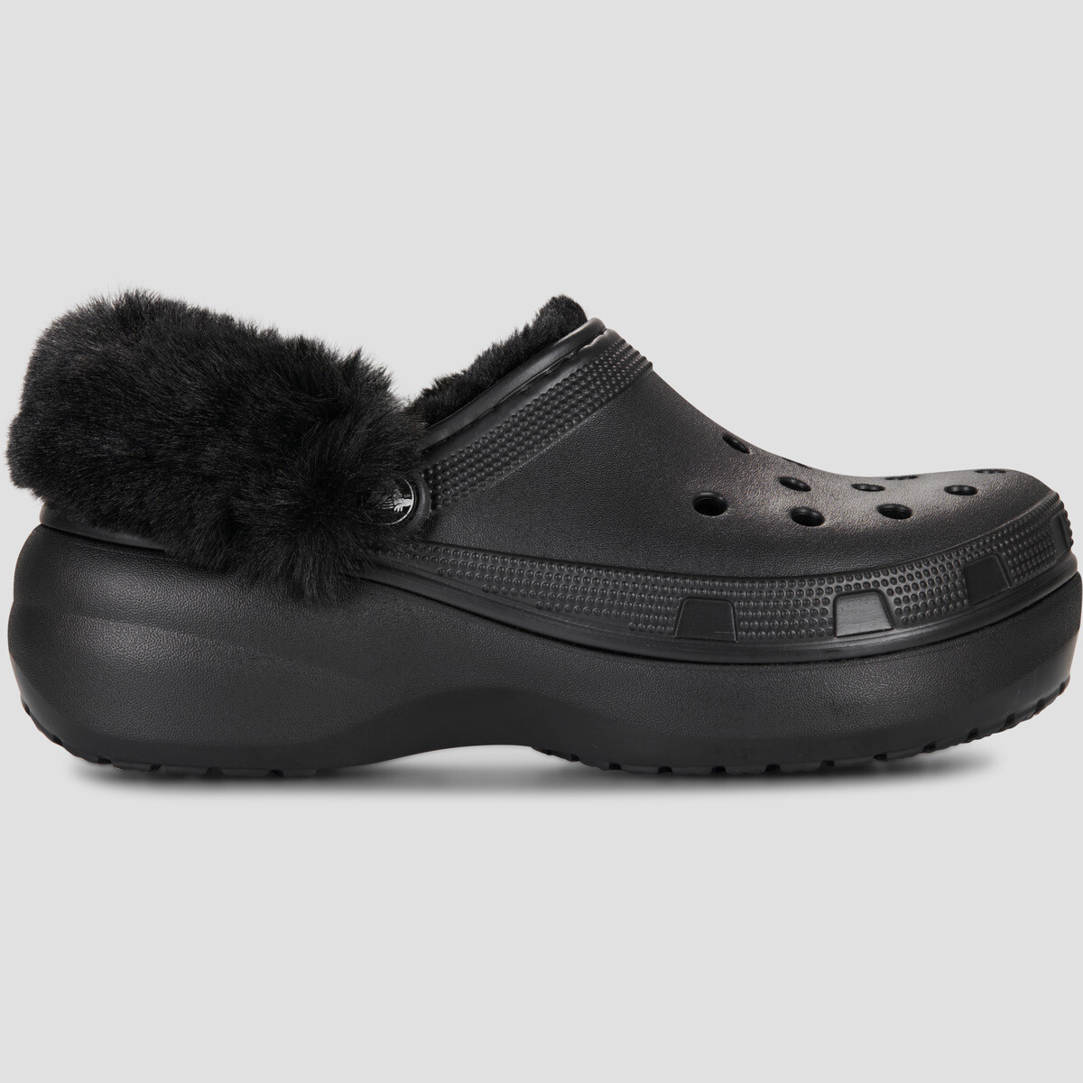 Crocs  CLASSIC PLATFORM FUZZ LINED CG  Černá