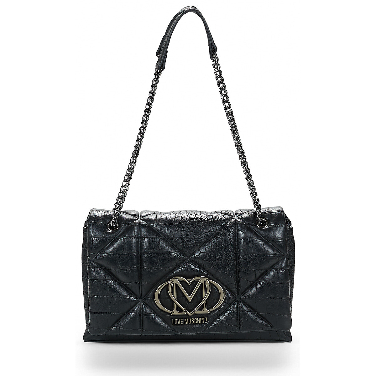 Love Moschino  EMBOSSED Q CROCO  Černá