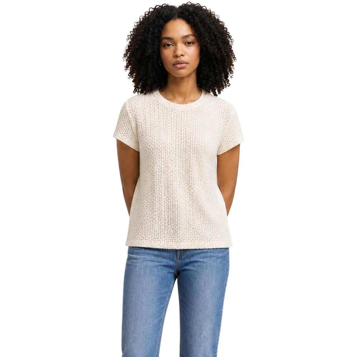 Levis  FIONA FLOWER LACE TEE 005IQ-0000  Bílá