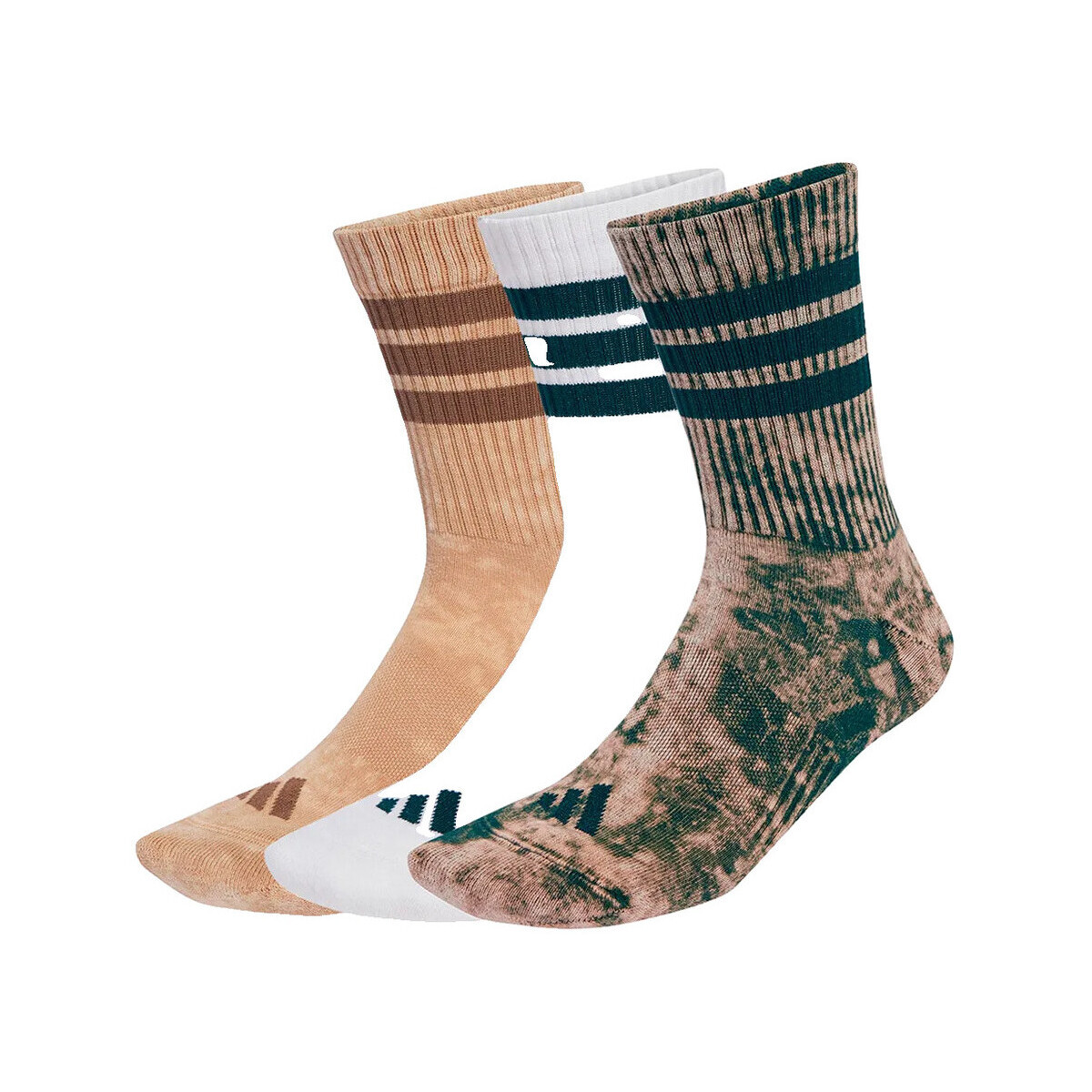 adidas  Chaussettes  Mid-Calf Comfort 3 Stripes en tissu doux  ruznobarevne