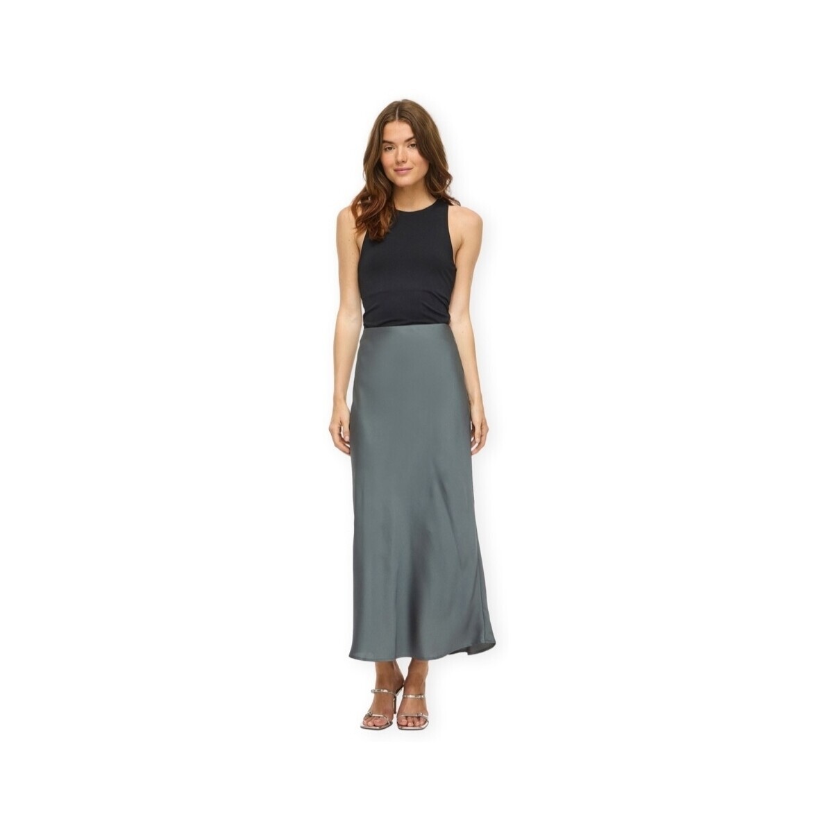 Vila  Noos Elette Skirt - Balsam Green  Zelená