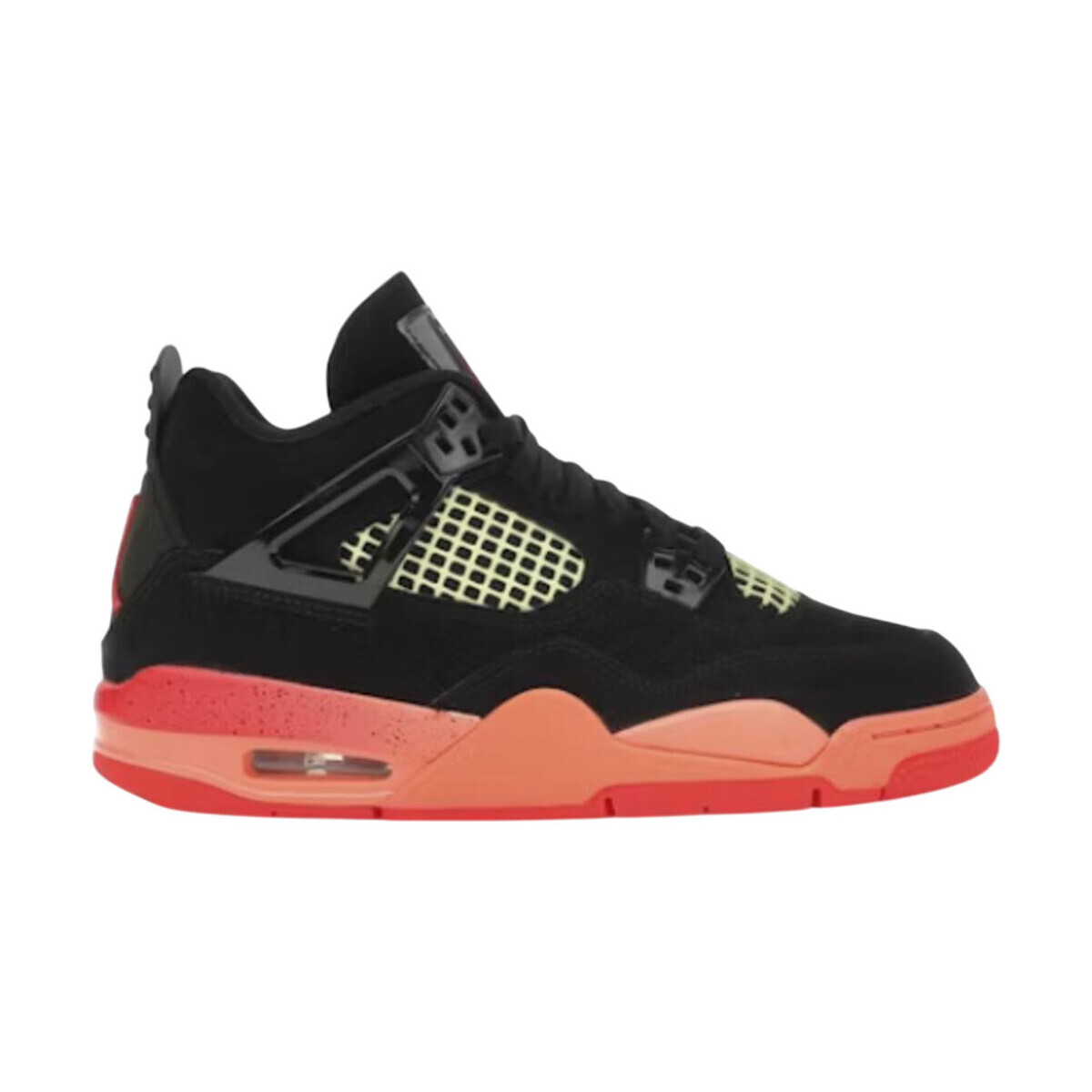 Nike  4 Retro Black Infrared Barely Volt (GS)  Červená