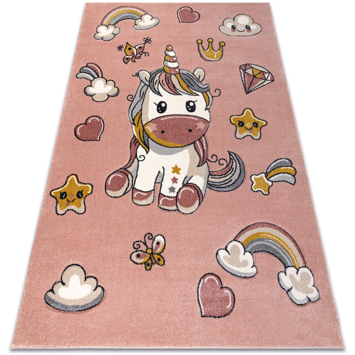 Rugsx  Koberec KIDDO 6110 světle růžová / bílá 200x290 cm  Růžová