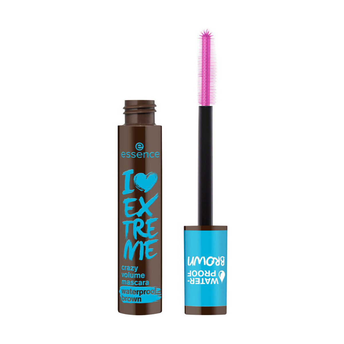 Essence  Mascara I Love Extreme Crazy Volume Waterproof - 01 Coz  Hnědá