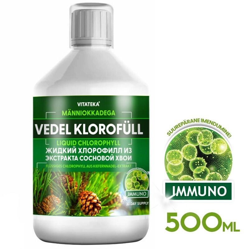 Tekutý chlorofyl s extraktem z borovicového jehličí – 500 ml – Vitateka