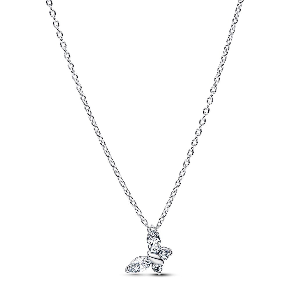 Pandora Stříbrný náhrdelník s motýlkem Timeless 394266C01-45