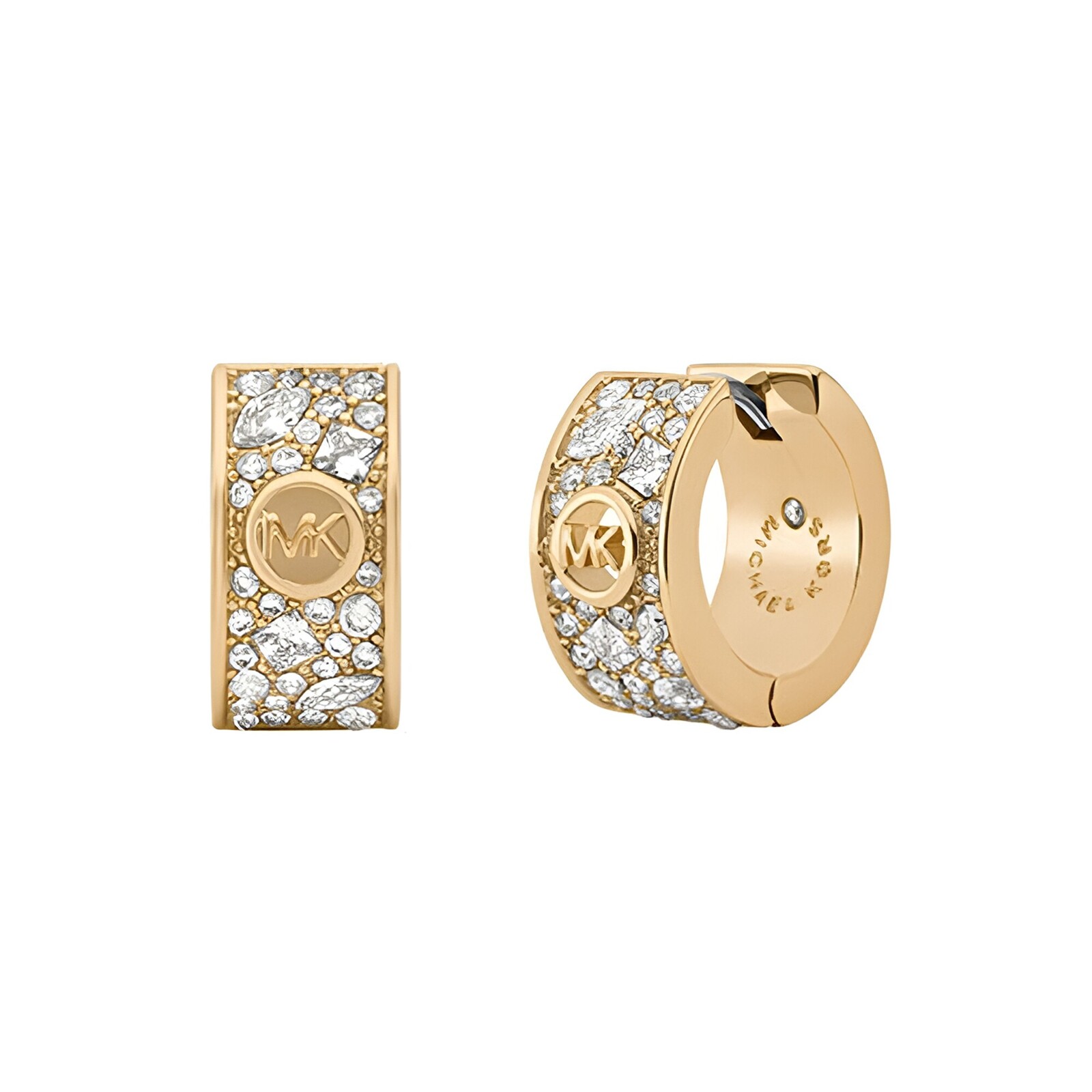 Michael Kors Luxusní pozlacené kruhové náušnice Premium MKJ0244710K