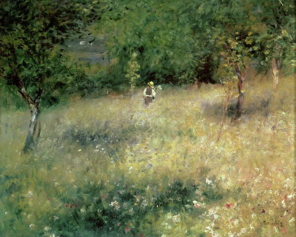 Pierre Auguste Renoir Plakát, Obraz - Spring at Chatou, c.1872-5, Pierre Auguste Renoir, 40 × 30 cm