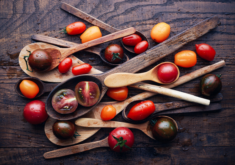 Karina Aleksandrova Plakát, Obraz - Spoons&tomatoes, Karina Aleksandrova, 40 × 26.7 cm