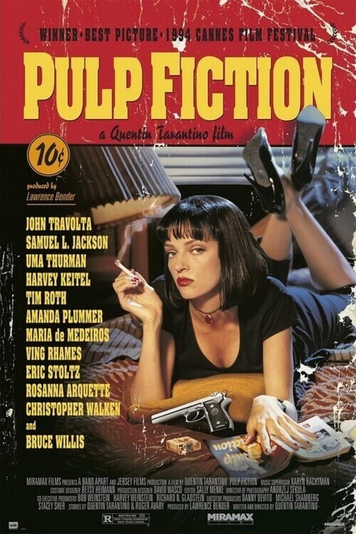 GRUPO ERIK Plakát, Obraz - Pulp Fiction, 61 × 91.5 cm