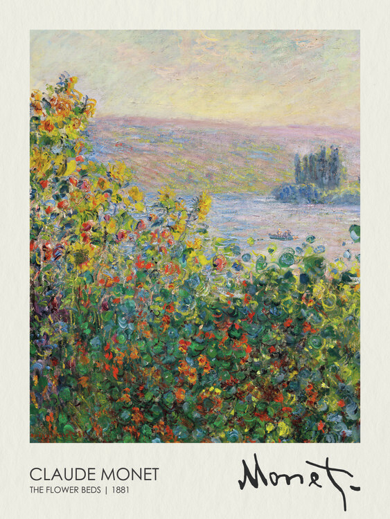 Vincent van Gogh Plakát, Obraz - The Flower Beds (1881), Vincent van Gogh, 30 × 40 cm