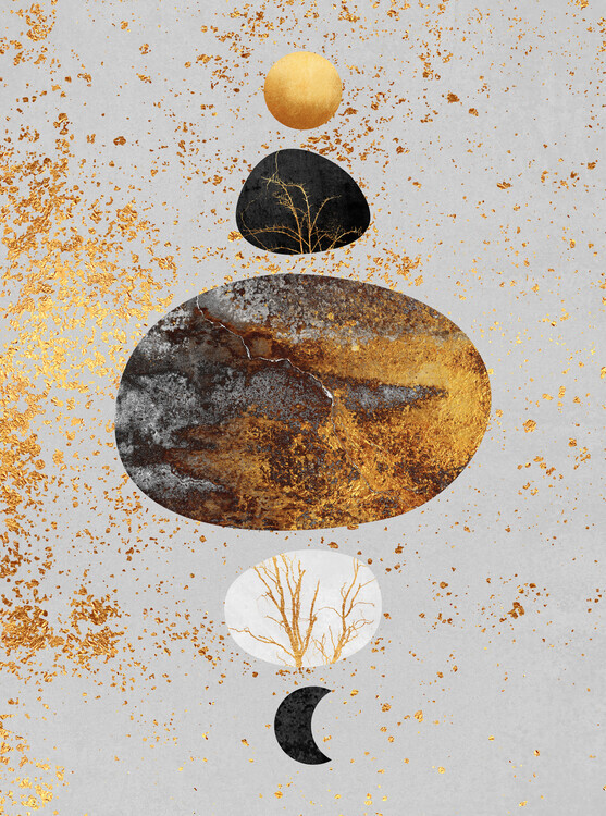 Elisabeth Fredriksson Plakát, Obraz - Sun And Moon, Elisabeth Fredriksson, 30 × 40 cm