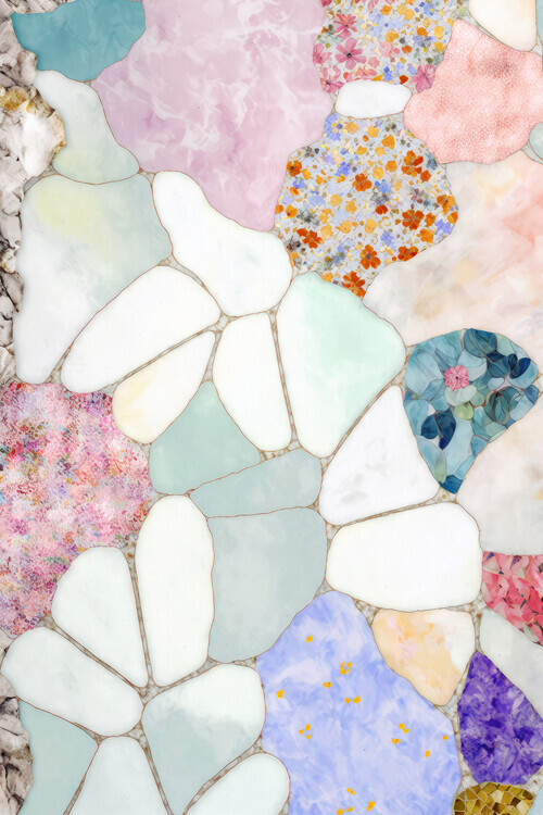 Treechild Plakát, Obraz - Floral Mosaic, Treechild, 26.7 × 40 cm