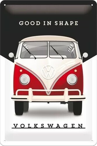 Postershop Plechová cedule Volkswagen VW - T1 - Good in Shape, 20 × 30 cm