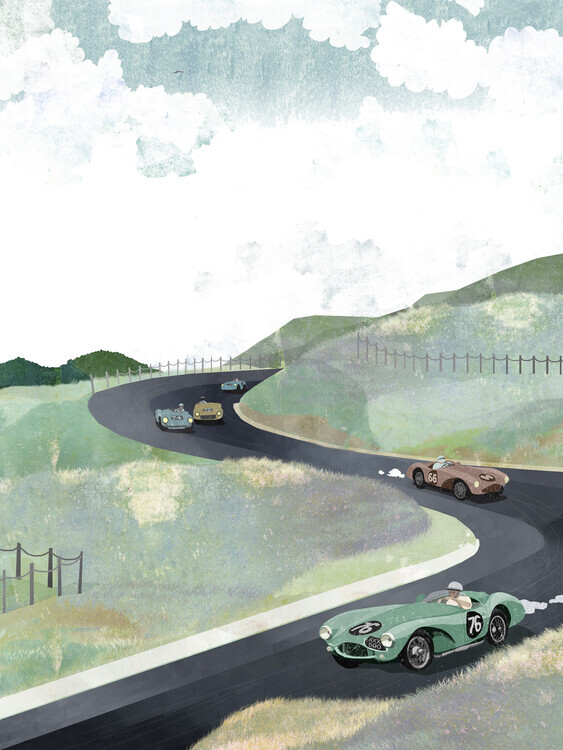 Goed Blauw Plakát, Obraz - Zandvoort Circuit, Goed Blauw, 30 × 40 cm