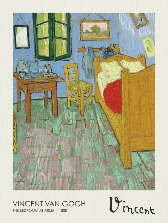 Vincent van Gogh Plakát, Obraz - The Bedroom at Arles (1889), Vincent van Gogh, 30 × 40 cm