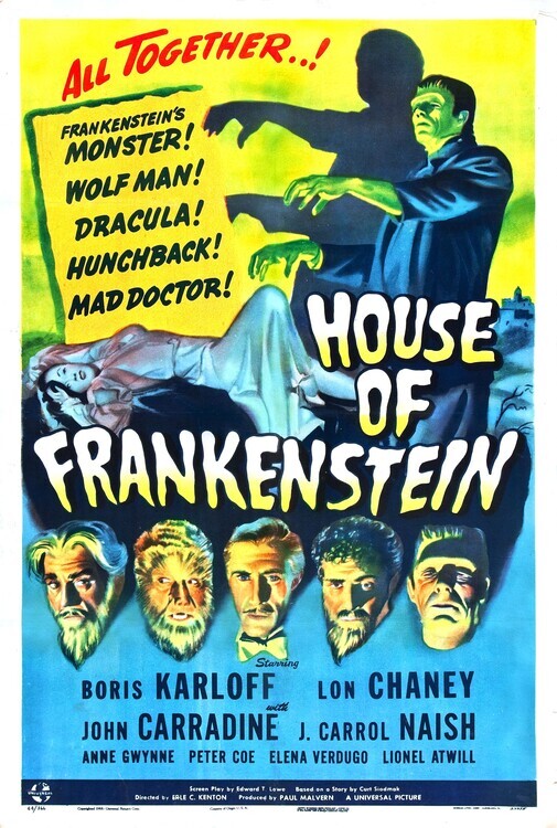 Europosters Plakát, Obraz - House Of Frankenstein, 26.7 × 40 cm
