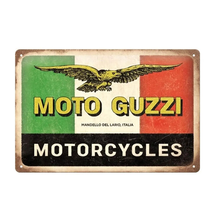 Nekupto Plechová cedule Moto Guzzi - Motorcycles Italia, 30 x 20 cm