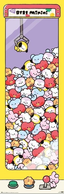 GRUPO ERIK Plakát, Obraz - BT21 - Arcade Machine, 158 x 53 cm