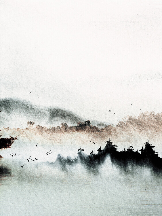 Treechild Plakát, Obraz - Mystic Mountain Haze, Treechild, 30 × 40 cm