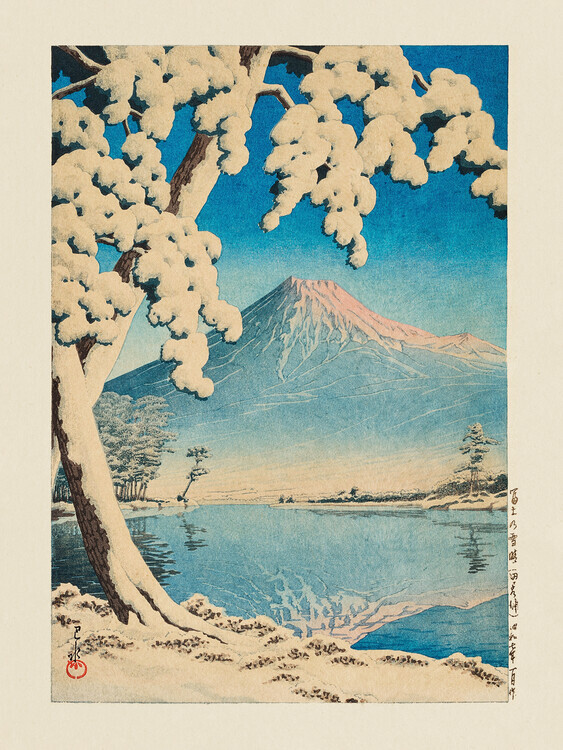 Kawase Hasui Plakát, Obraz - Fuji No Yukibare, Kawase Hasui, 30 × 40 cm