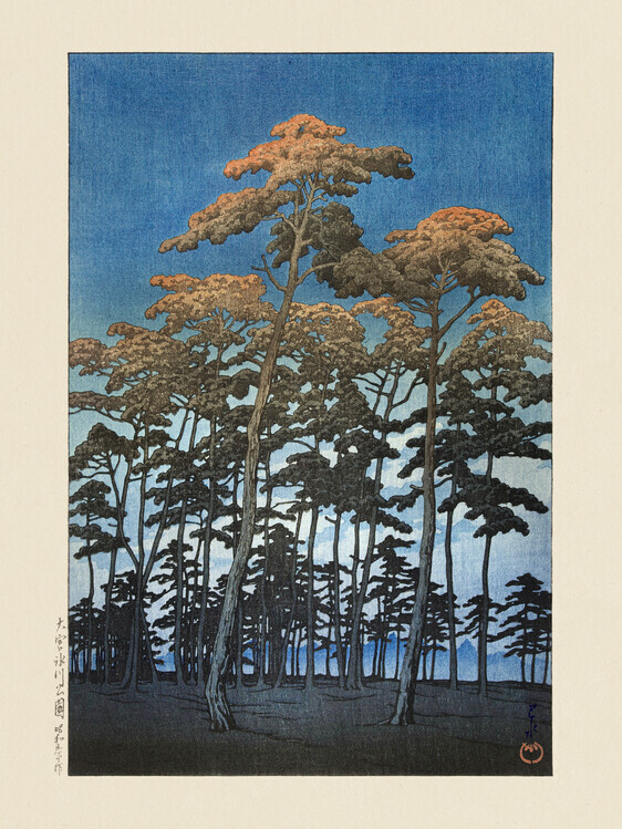 Kawase Hasui Plakát, Obraz - Hikawa Park In Omiya (1930), Kawase Hasui, 30 × 40 cm