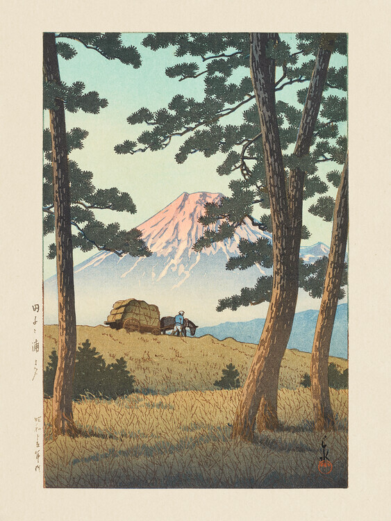 Kawase Hasui Plakát, Obraz - Tago No Ura No Yube (1940), Kawase Hasui, 30 × 40 cm