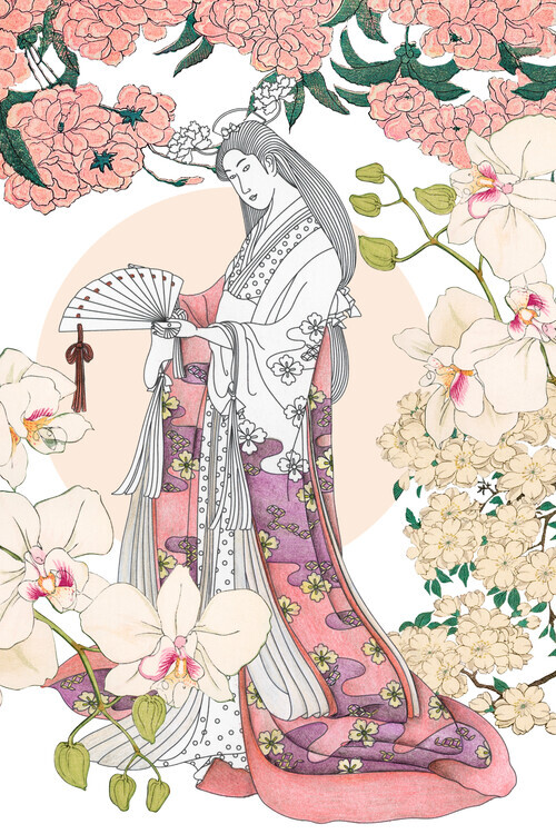 Marja van den Hurk Plakát, Obraz - Serene Japanese Woman, Marja van den Hurk, 26.7 × 40 cm