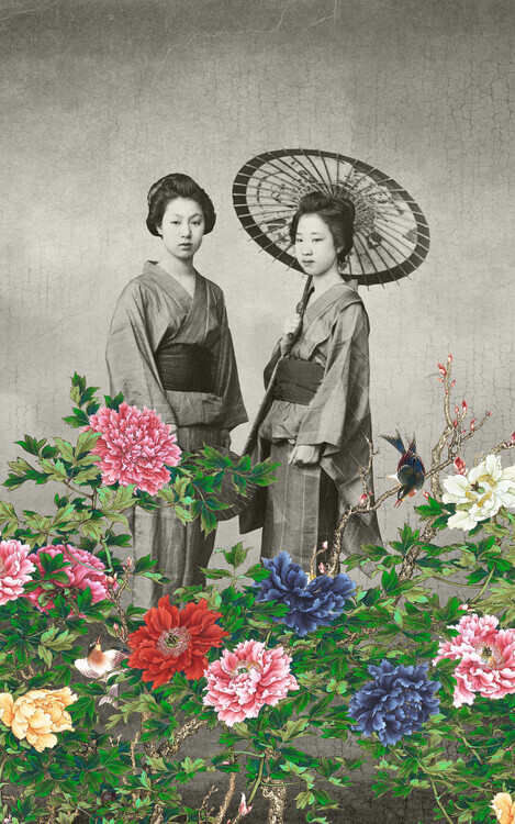 Marja van den Hurk Plakát, Obraz - Vintage Japanese Peonies, Marja van den Hurk, 26.7 × 40 cm
