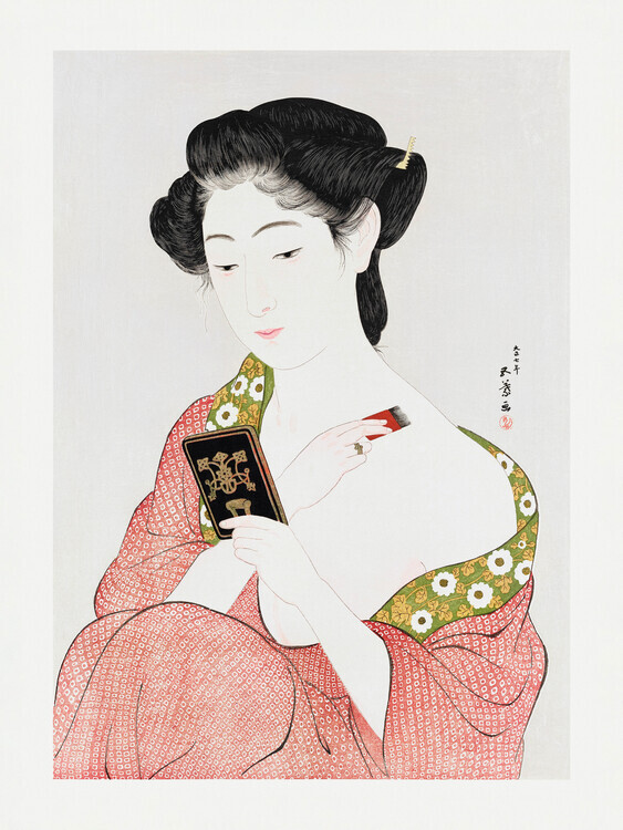 Hashiguchi Goyo Plakát, Obraz - Japanese Woman Applying Powder (1918), Hashiguchi Goyo, 30 × 40 cm