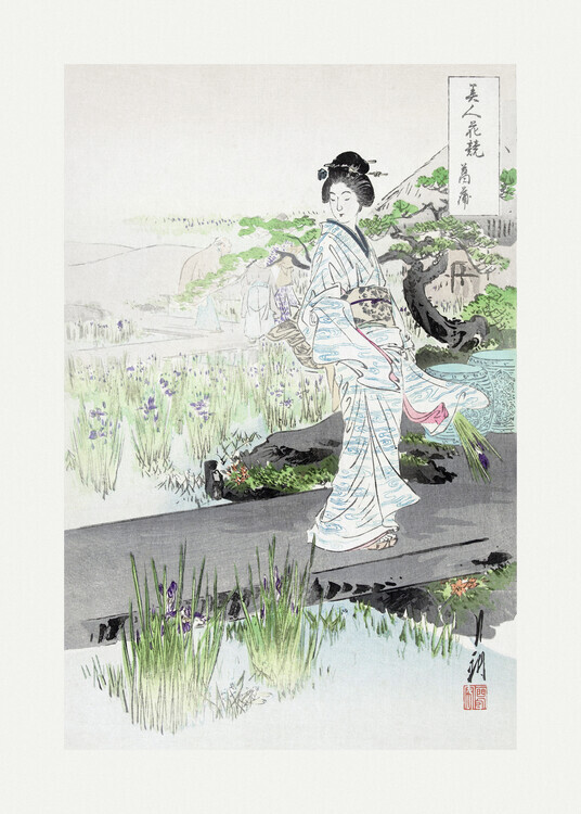 Ogata Gekko Plakát, Obraz - Iris Garden (1887-1896), Ogata Gekko, 30 × 40 cm