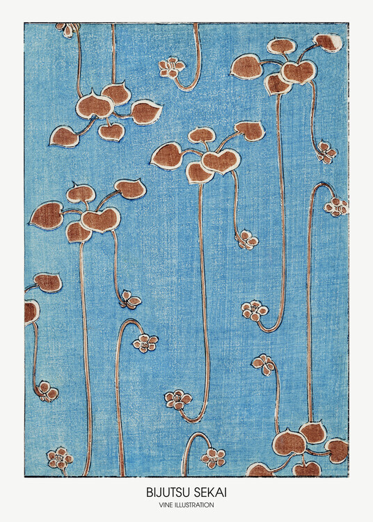 Bijutsu Sekai Plakát, Obraz - Vine Illustration, Bijutsu Sekai, 30 × 40 cm