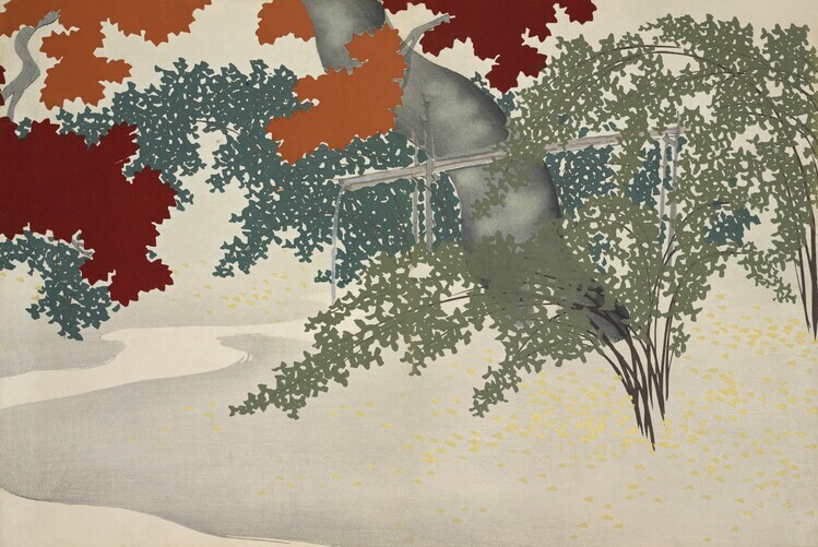 Kamisaka Sekka Plakát, Obraz - Maple from Momoyogusa, Kamisaka Sekka, 40 × 26.7 cm