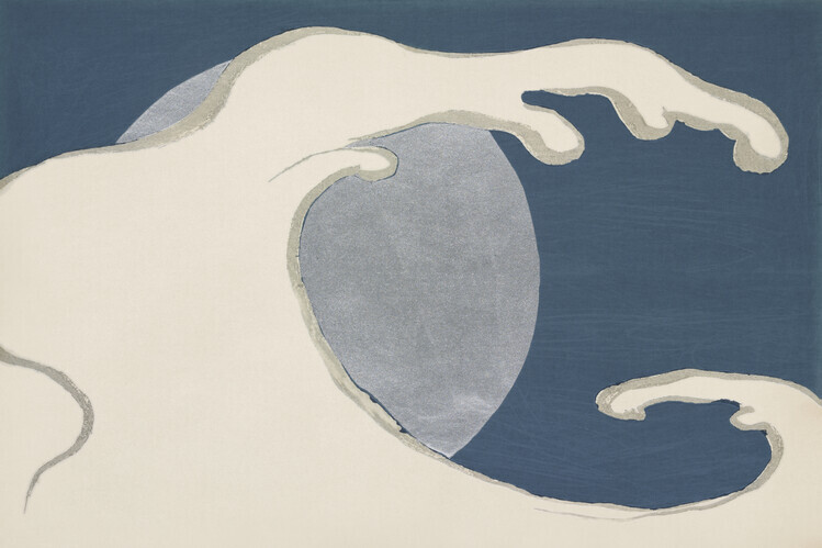 Kamisaka Sekka Plakát, Obraz - Waves and sun from Momoyogusa, Kamisaka Sekka, 40 × 26.7 cm