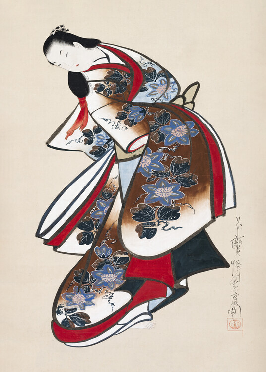 Kaigetsudo Doshin Plakát, Obraz - Japanese Women (1700s) Vintage Painting, Kaigetsudo Doshin, 30 × 40 cm